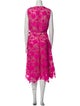 Oscar de la Renta Lace Pattern Midi Length Dress