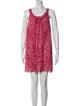 Oscar de la Renta Pink Label Printed Keyhole Accent Nightgown