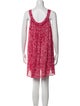 Oscar de la Renta Pink Label Printed Keyhole Accent Nightgown