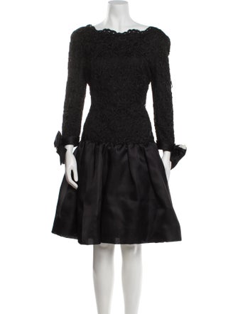 Oscar de la Renta Silk Knee-Length Dress