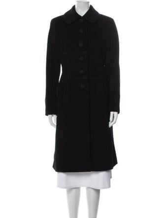 Oscar de la Renta Wool Faux Fur Coat
