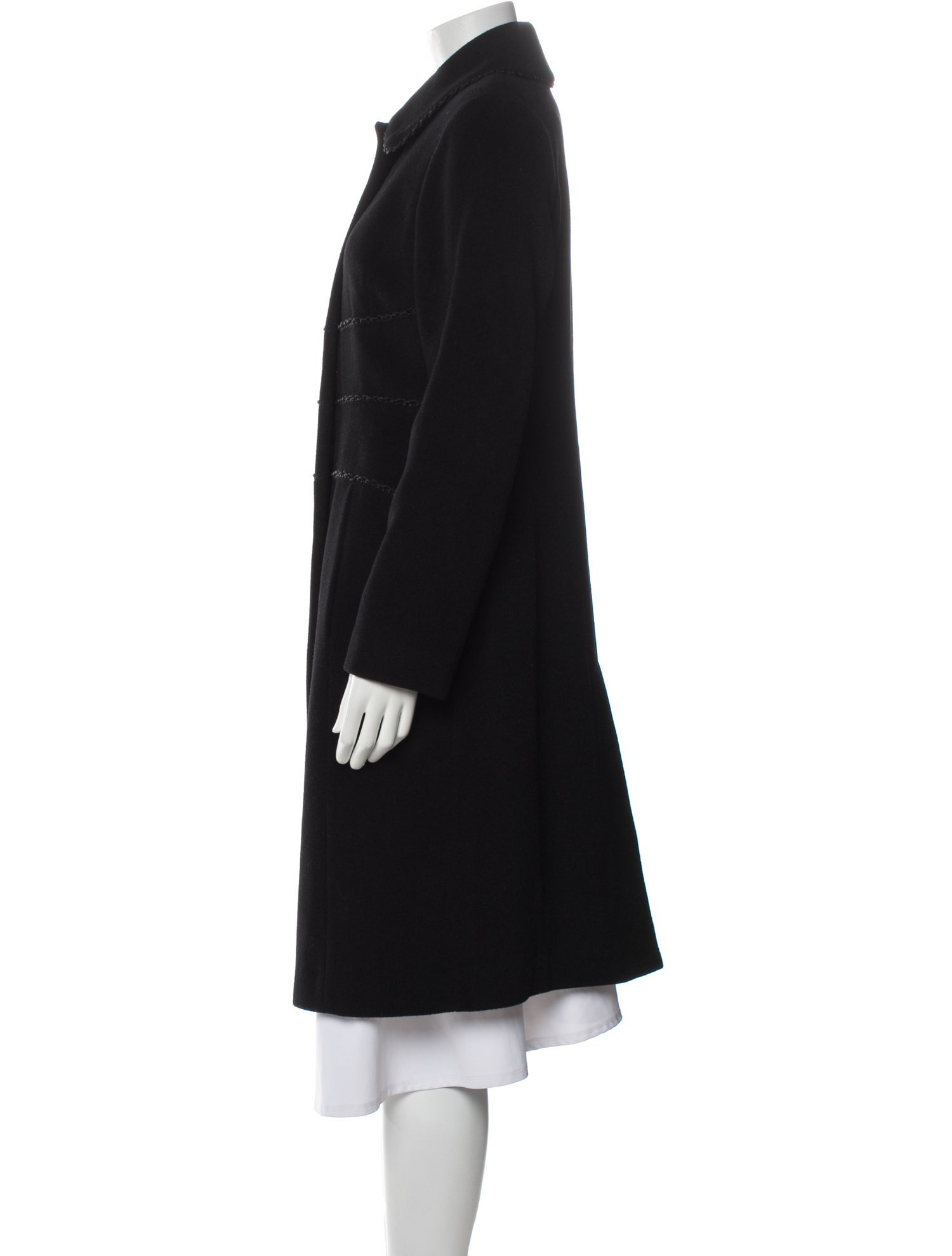 Oscar de la Renta Wool Faux Fur Coat