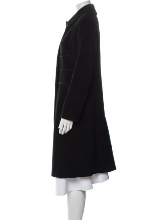 Oscar de la Renta Wool Faux Fur Coat
