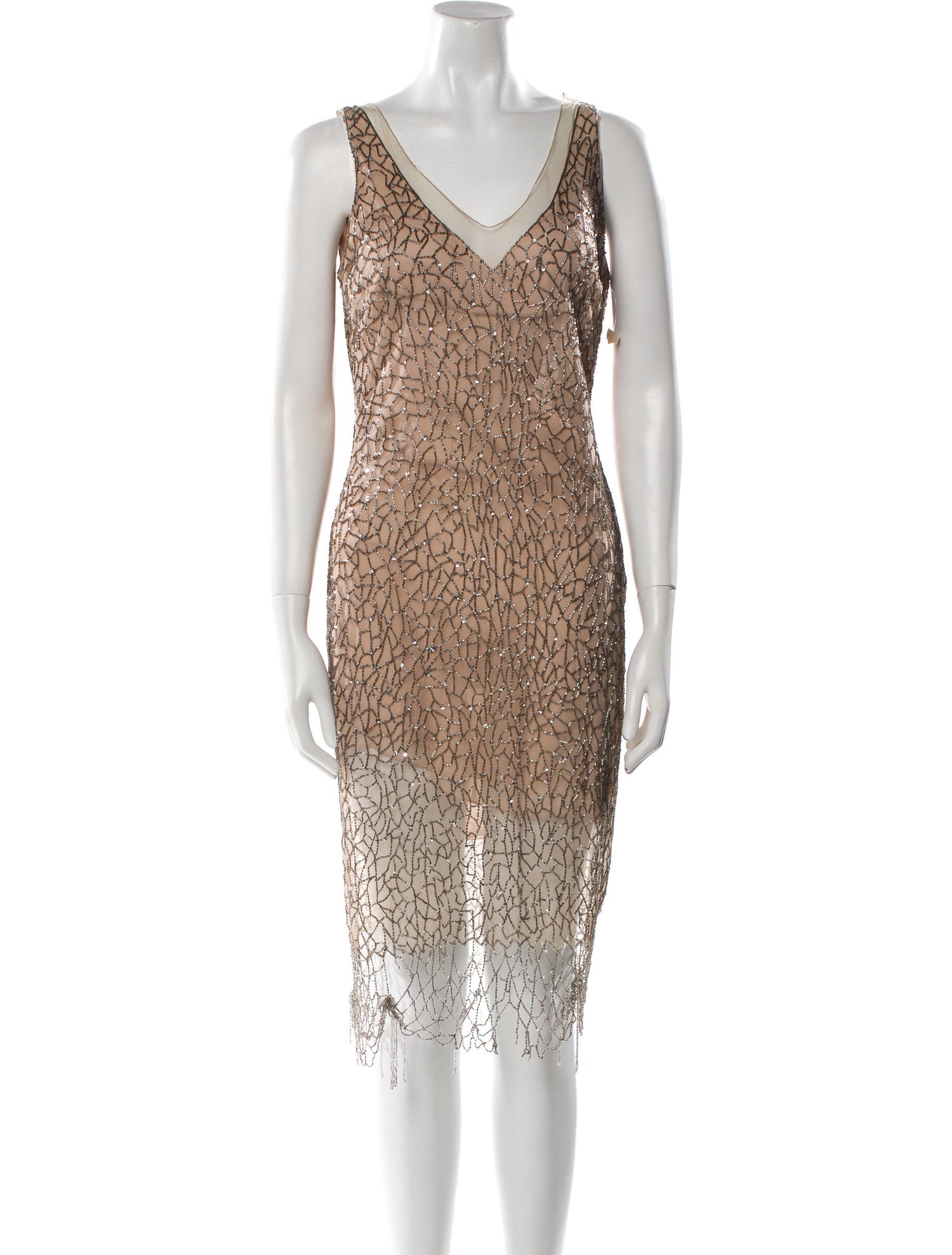 Oscar de la Renta Animal Print Knee-Length Dress