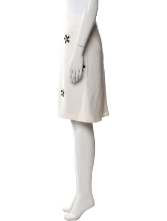 Oscar de la Renta Virgin Wool Knee-Length Skirt