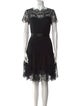 Oscar de la Renta Lace Pattern Knee-Length Dress