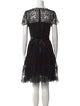Oscar de la Renta Lace Pattern Knee-Length Dress