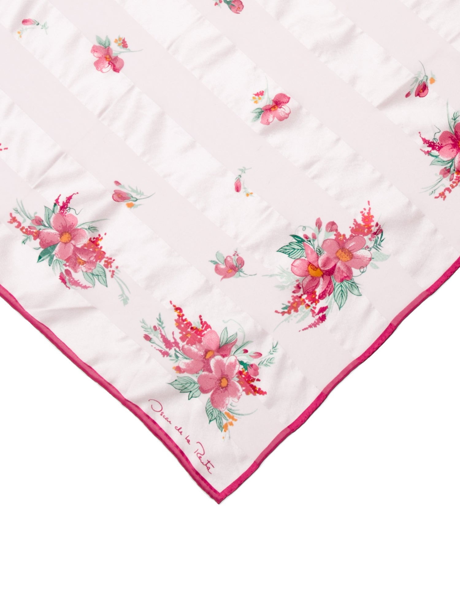 Oscar de la Renta Silk Floral Print Scarf