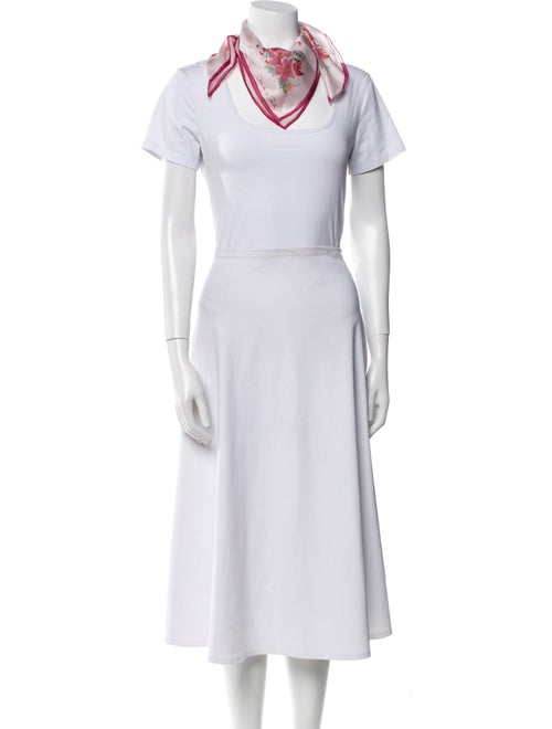 Oscar de la Renta Silk Floral Print Scarf