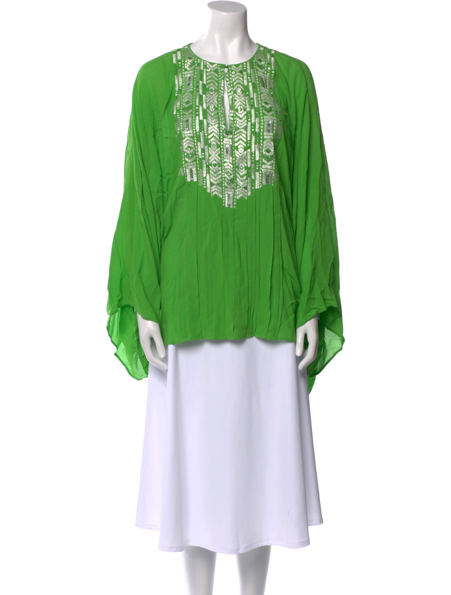 Oscar de la Renta Silk Printed Blouse