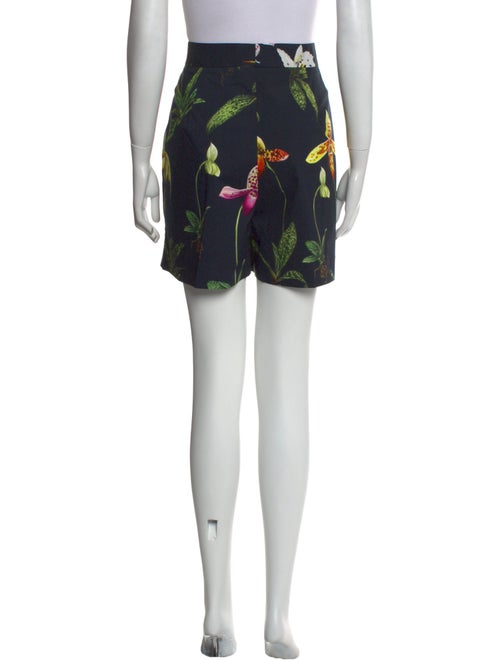 Oscar de la Renta Floral Print Mini Shorts