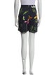 Oscar de la Renta Floral Print Mini Shorts