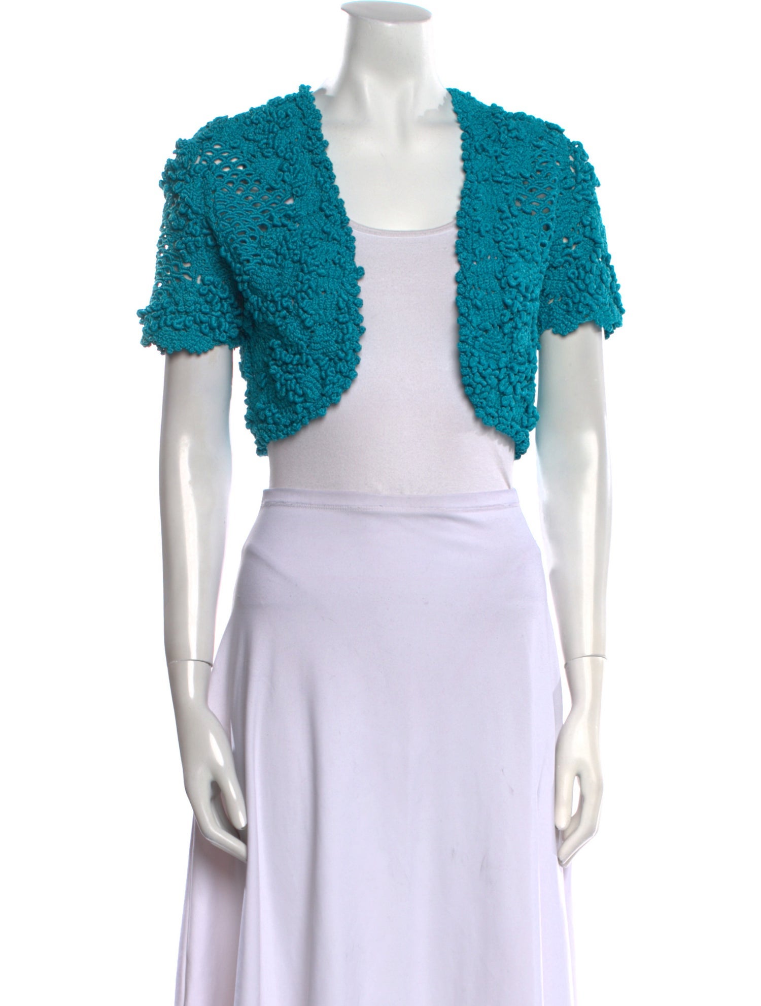 Oscar de la Renta Silk Open Front Sweater