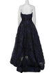 Oscar de la Renta Lace Pattern Long Dress