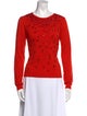 Oscar de la Renta Virgin Wool Scoop Neck Sweater