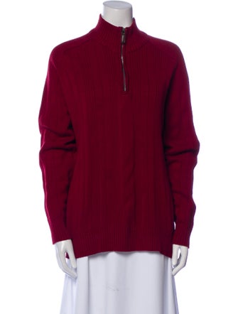 Oscar de la Renta Mock Neck Sweater