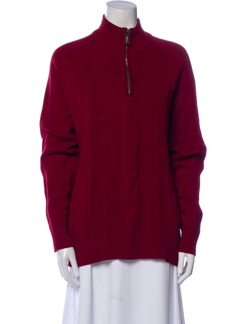 Oscar de la Renta Mock Neck Sweater