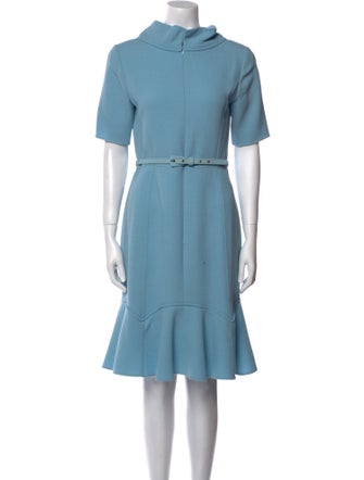 Oscar de la Renta Wool Knee-Length Dress
