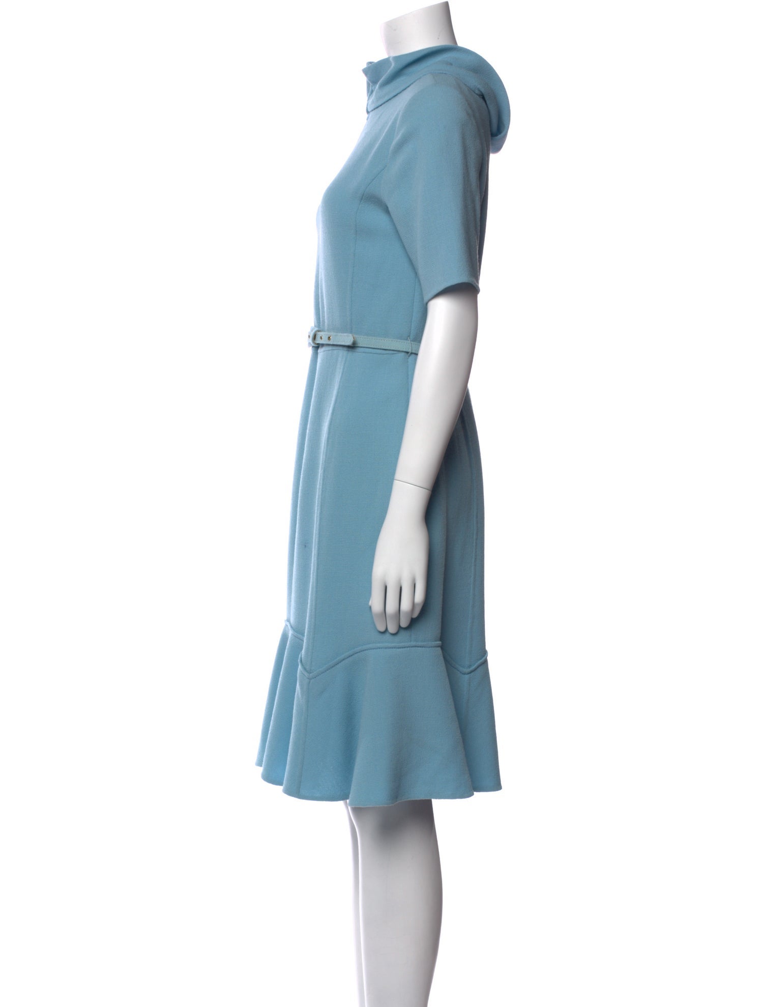 Oscar de la Renta Wool Knee-Length Dress