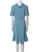 Oscar de la Renta Wool Knee-Length Dress