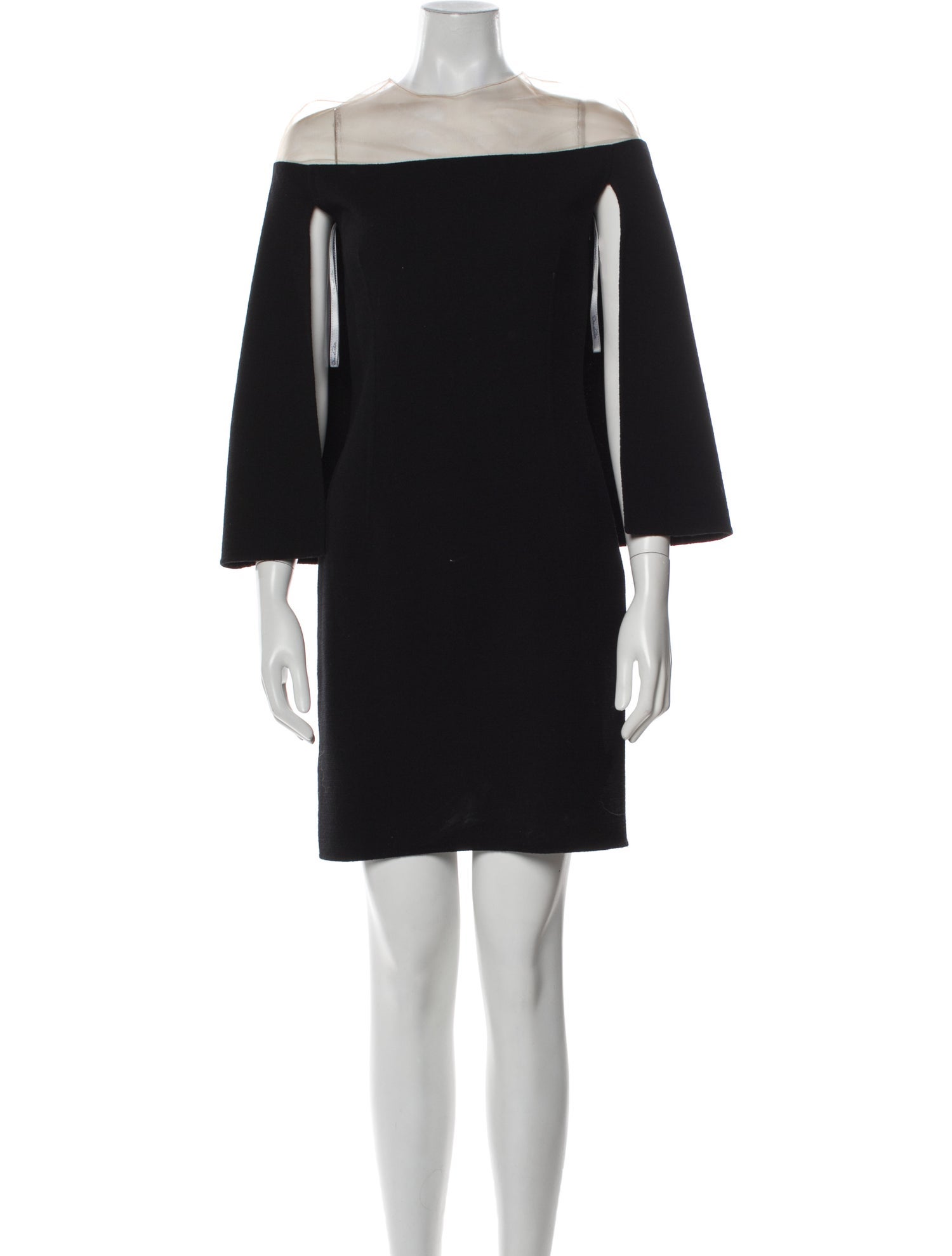 Oscar de la Renta Bateau Neckline Mini Dress