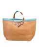 Oscar de la Renta Rattan Top Handle Bag