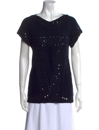 Oscar de la Renta Bateau Neckline Sweater