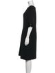 Oscar de la Renta Bateau Neckline Knee-Length Dress