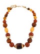 Oscar de la Renta Resin Bead Strand Necklace