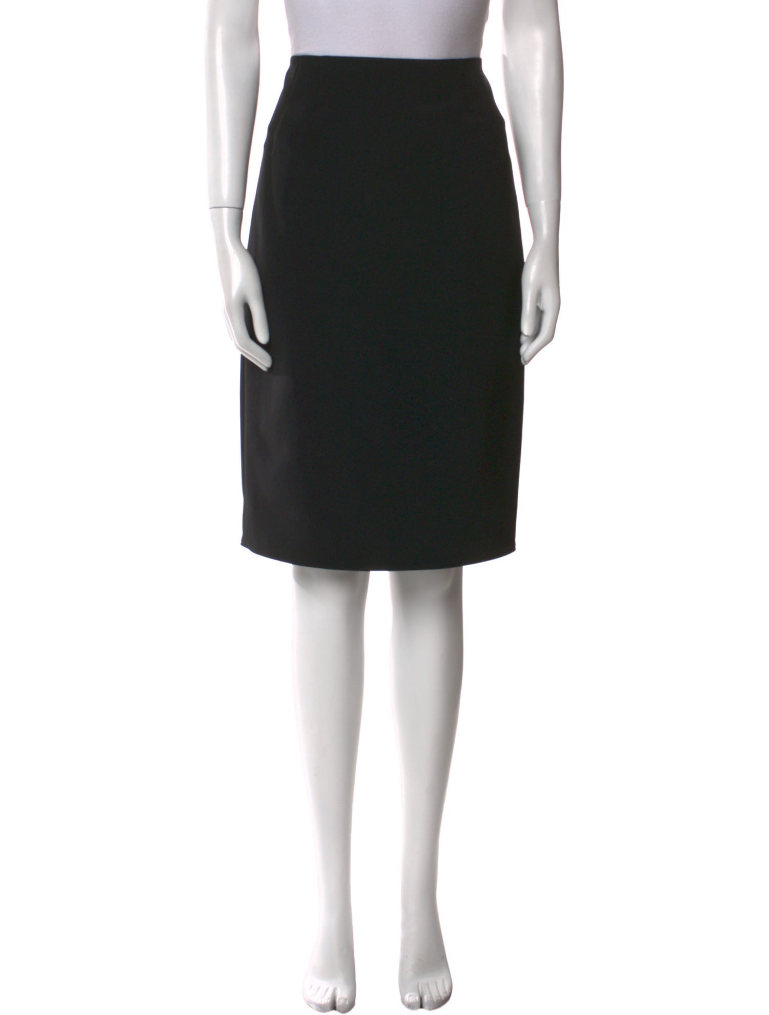 Oscar de la Renta Grosgrain Trim Knee-Length Skirt