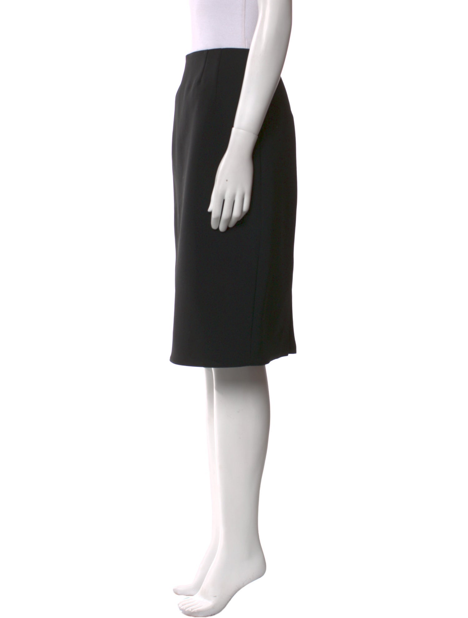 Oscar de la Renta Grosgrain Trim Knee-Length Skirt