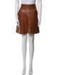 Oscar de la Renta Leather Mini Skirt