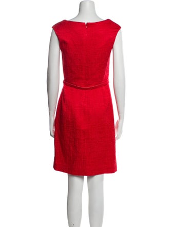 Oscar de la Renta V-Neck Knee-Length Dress