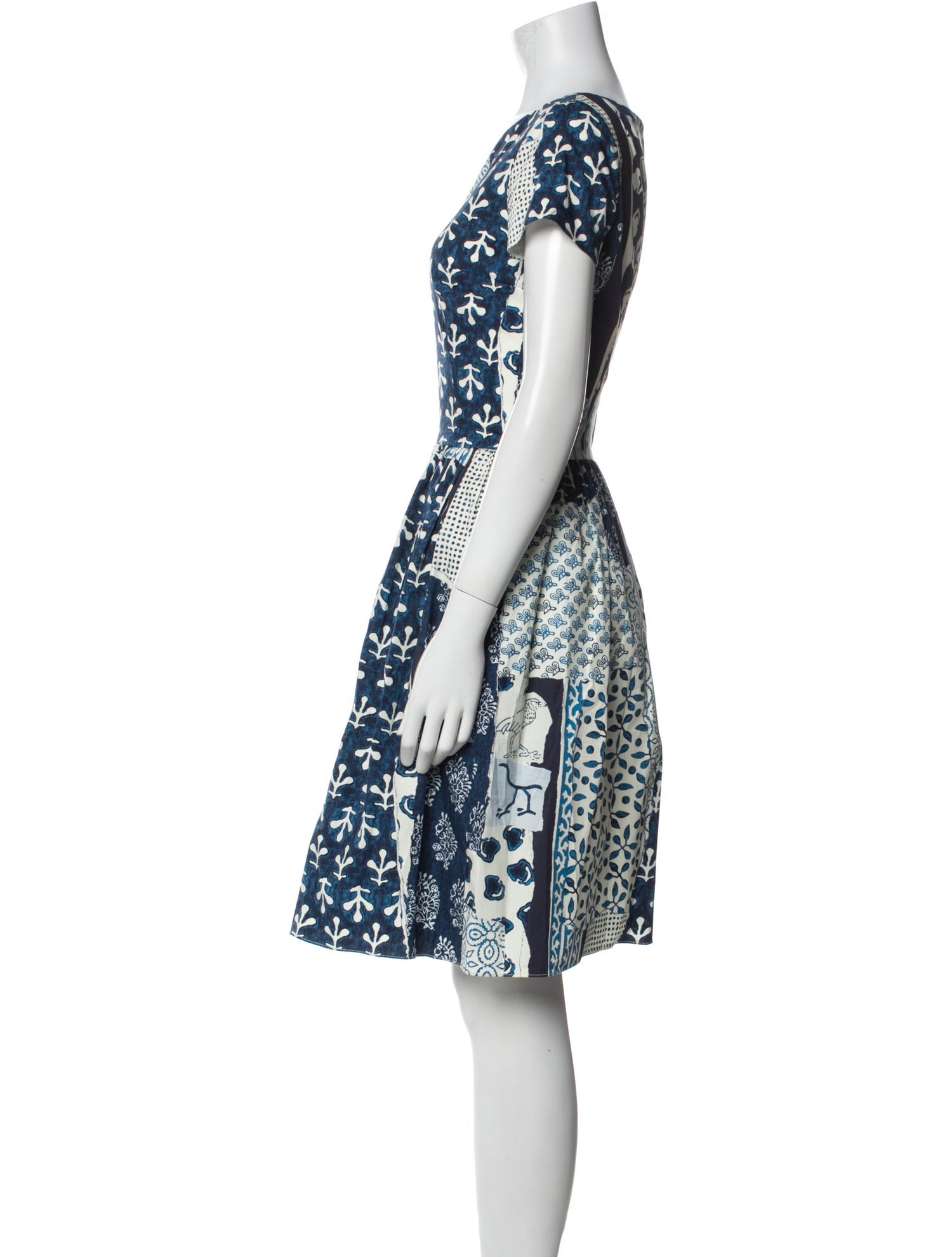 Oscar de la Renta Printed Knee-Length Dress w/ Tags