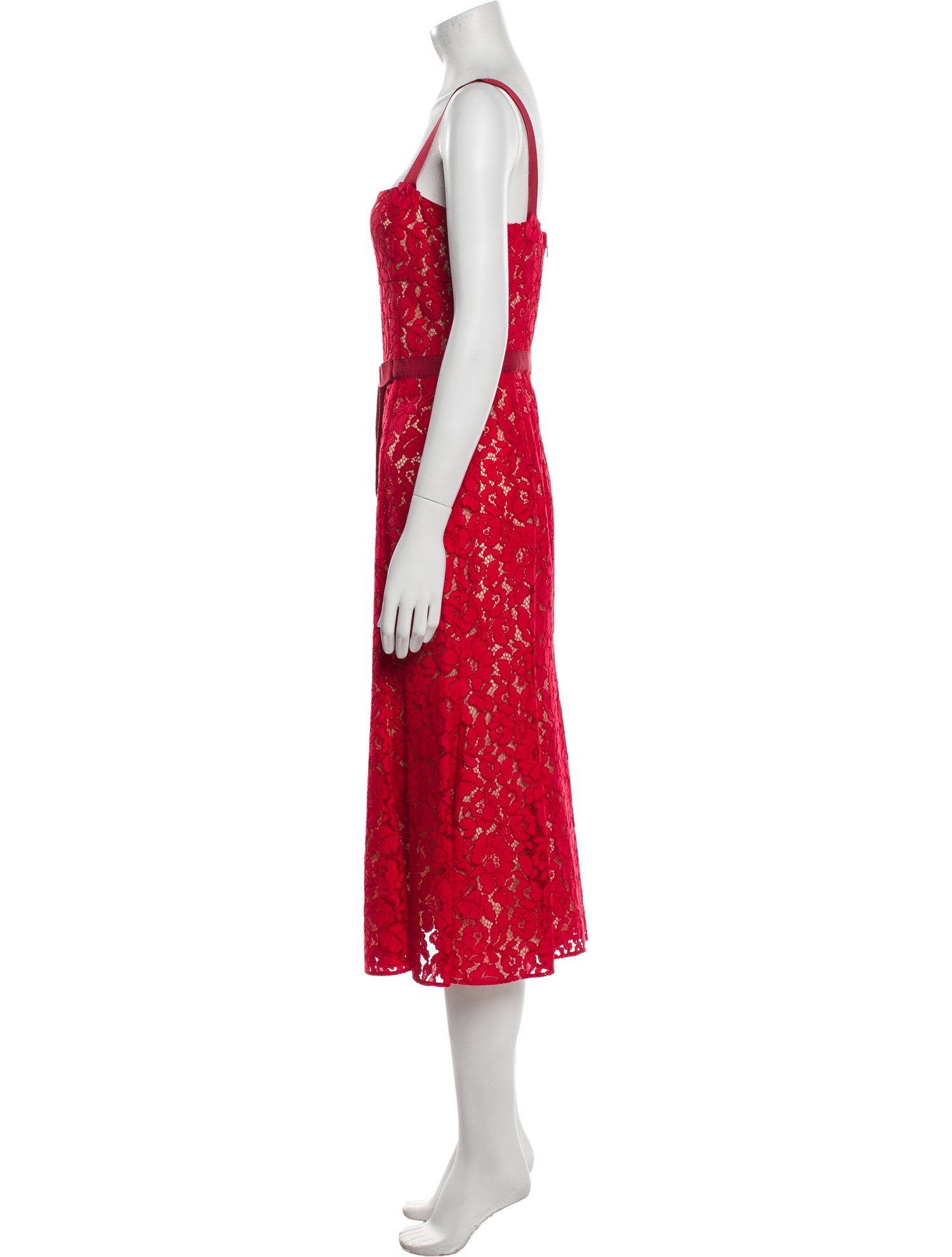Oscar de la Renta Lace Pattern Midi Length Dress w/ Tags