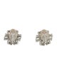 Oscar de la Renta Crystal Clip-On Earrings
