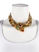 Oscar de la Renta Crystal Multistrand Beaded Choker