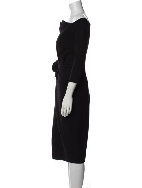 Oscar de la Renta Virgin Wool Knee-Length Dress