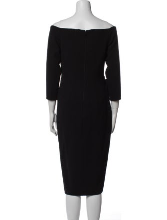 Oscar de la Renta Virgin Wool Knee-Length Dress