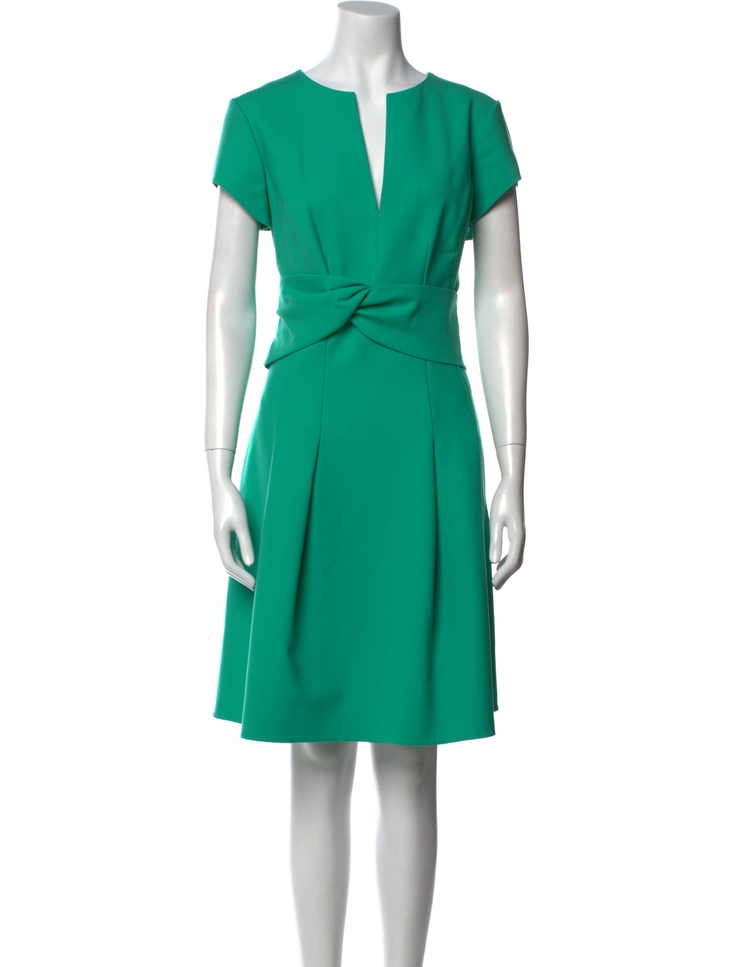 Oscar de la Renta Virgin Wool Knee-Length Dress