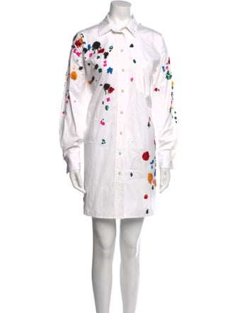 Oscar de la Renta Printed Mini Dress