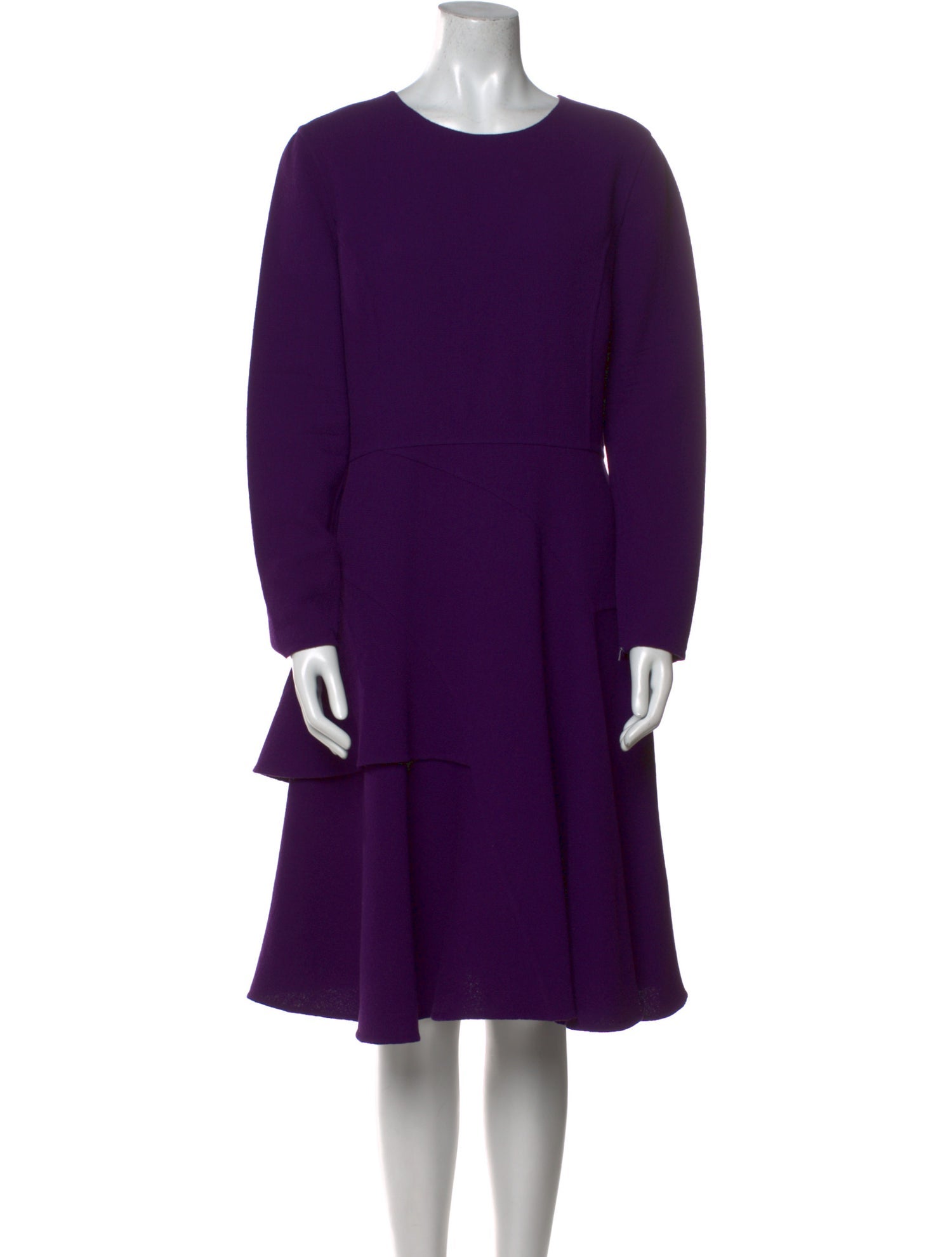 Oscar de la Renta Wool Midi Length Dress