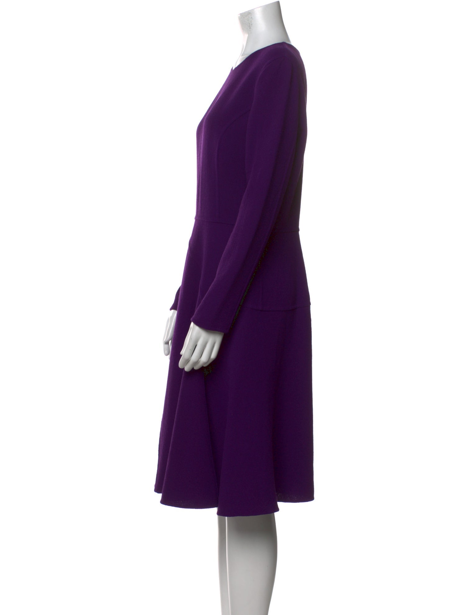 Oscar de la Renta Wool Midi Length Dress