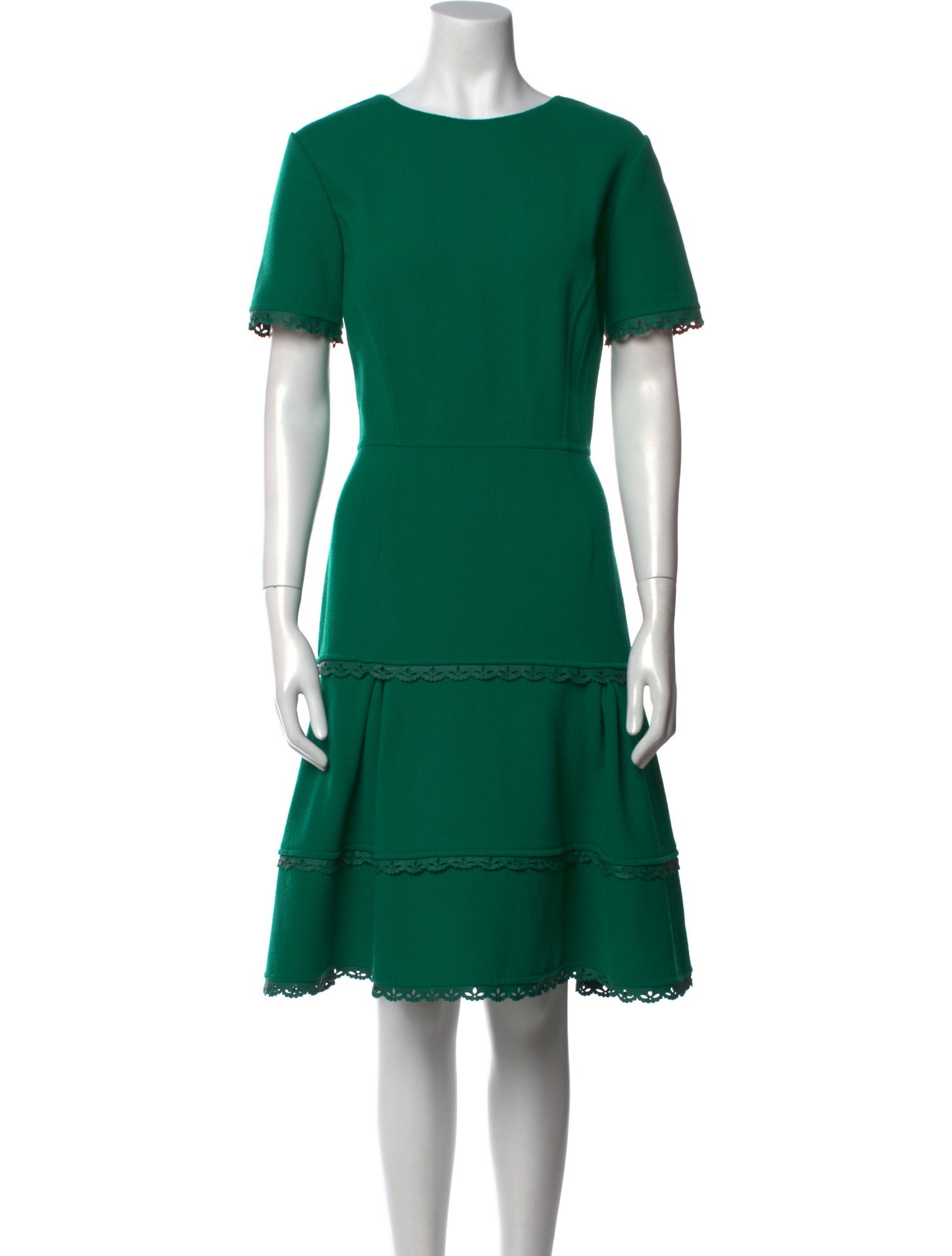 Oscar de la Renta Virgin Wool Knee-Length Dress w/ Tags