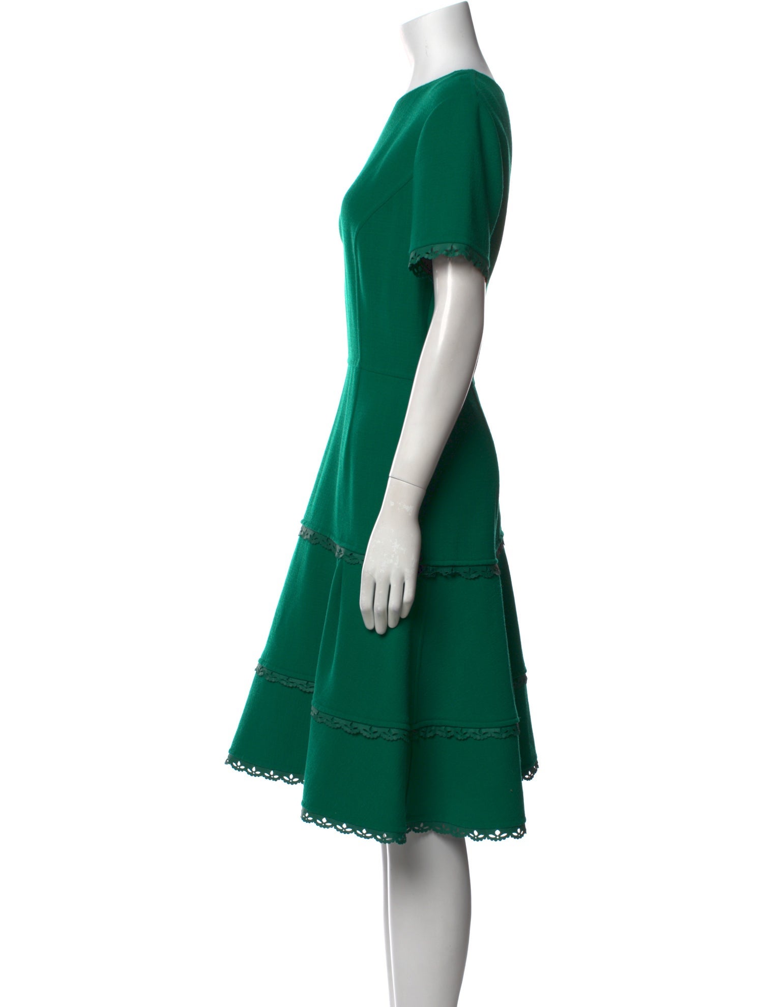 Oscar de la Renta Virgin Wool Knee-Length Dress w/ Tags