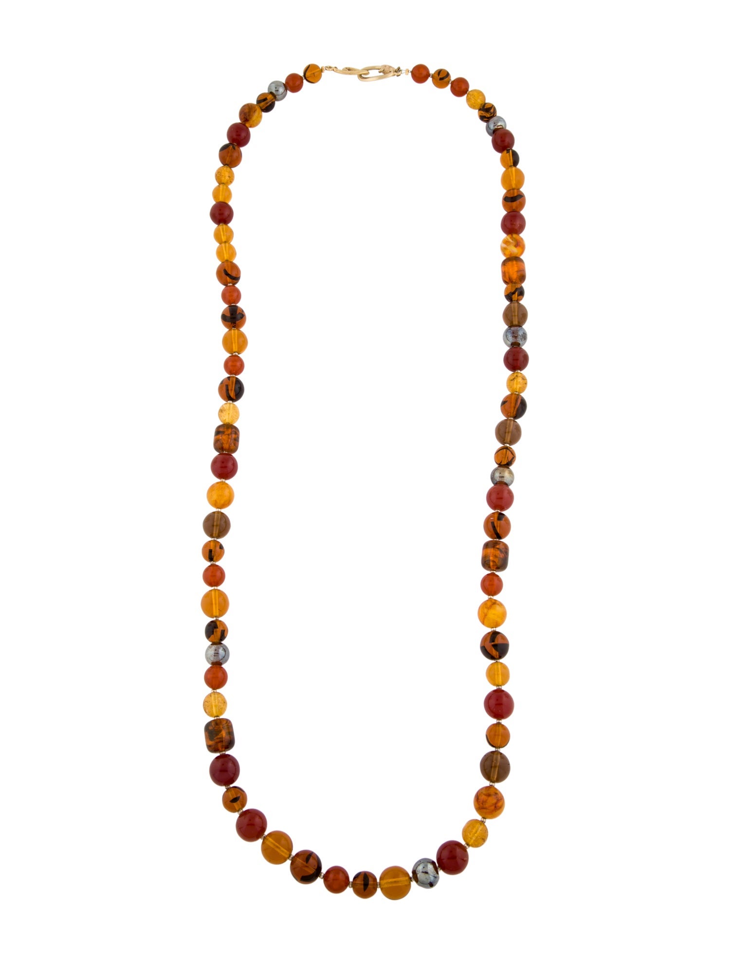 Oscar de la Renta Resin Bead Strand Necklace