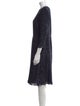 Oscar de la Renta Virgin Wool Knee-Length Dress