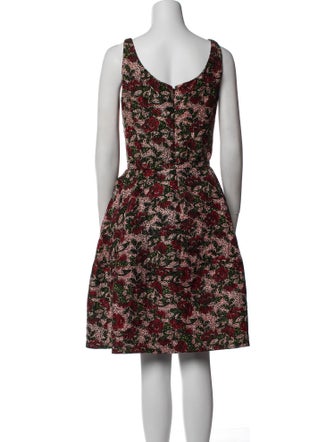 Oscar de la Renta Silk Knee-Length Dress