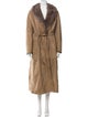 Oscar de la Renta Linen Faux Fur Coat