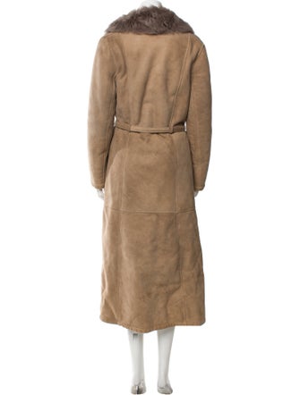 Oscar de la Renta Linen Faux Fur Coat